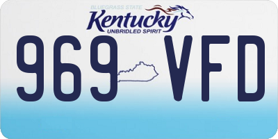 KY license plate 969VFD