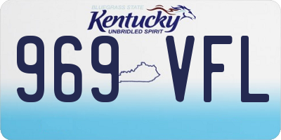 KY license plate 969VFL
