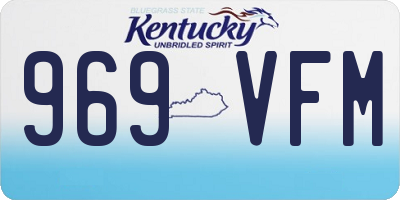 KY license plate 969VFM