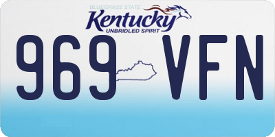 KY license plate 969VFN