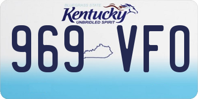 KY license plate 969VFO
