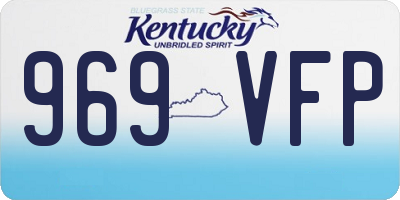 KY license plate 969VFP