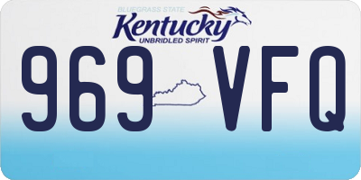 KY license plate 969VFQ