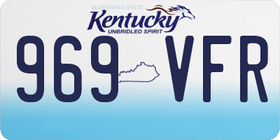 KY license plate 969VFR