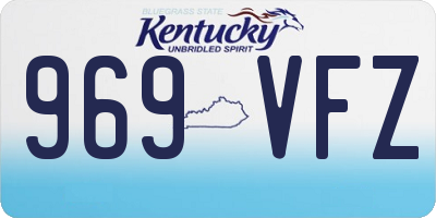 KY license plate 969VFZ