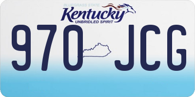 KY license plate 970JCG