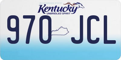 KY license plate 970JCL