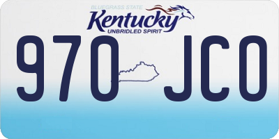 KY license plate 970JCO