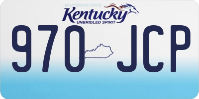 KY license plate 970JCP