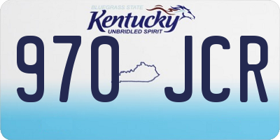 KY license plate 970JCR