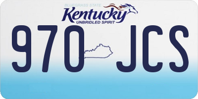 KY license plate 970JCS