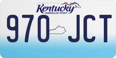 KY license plate 970JCT