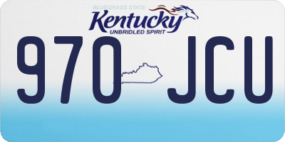 KY license plate 970JCU