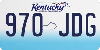 KY license plate 970JDG