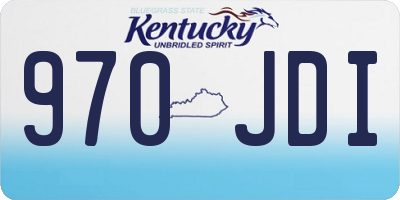 KY license plate 970JDI
