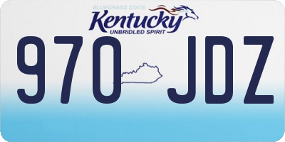 KY license plate 970JDZ