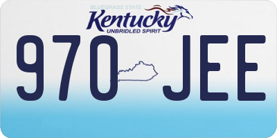 KY license plate 970JEE