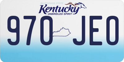KY license plate 970JEO