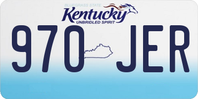 KY license plate 970JER