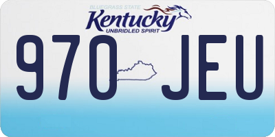 KY license plate 970JEU