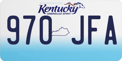 KY license plate 970JFA