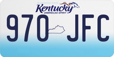 KY license plate 970JFC