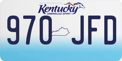 KY license plate 970JFD