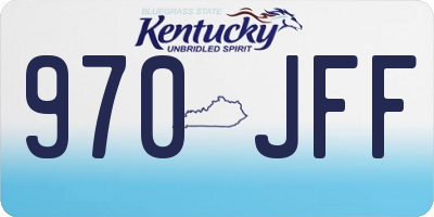 KY license plate 970JFF