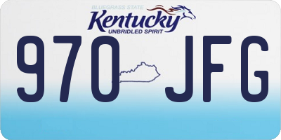 KY license plate 970JFG