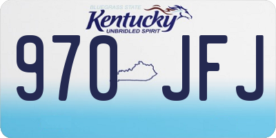 KY license plate 970JFJ
