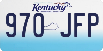 KY license plate 970JFP