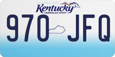 KY license plate 970JFQ