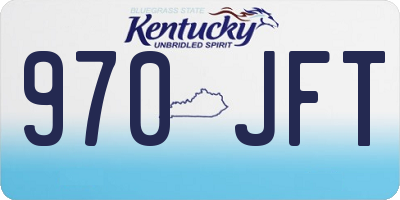 KY license plate 970JFT