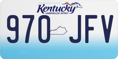 KY license plate 970JFV