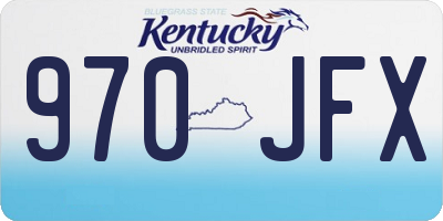 KY license plate 970JFX