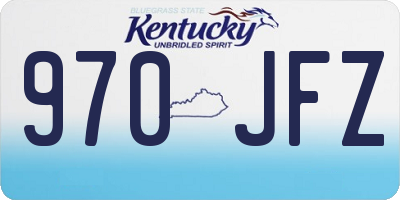 KY license plate 970JFZ