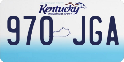 KY license plate 970JGA