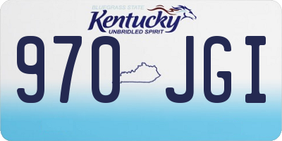 KY license plate 970JGI