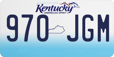 KY license plate 970JGM