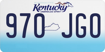 KY license plate 970JGO