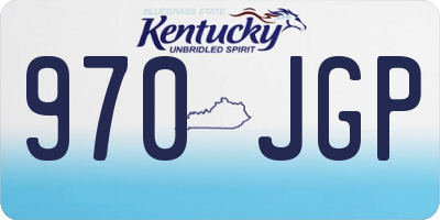 KY license plate 970JGP