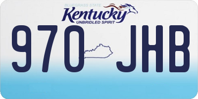 KY license plate 970JHB