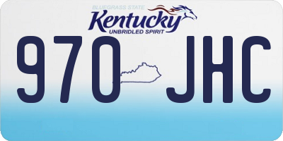 KY license plate 970JHC