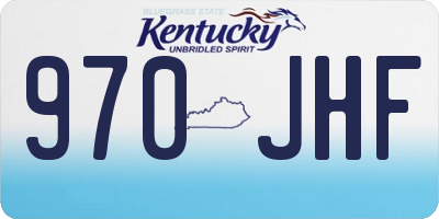 KY license plate 970JHF