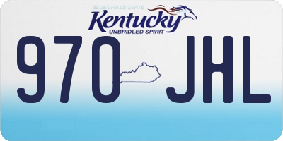 KY license plate 970JHL