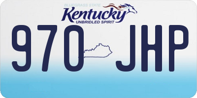 KY license plate 970JHP