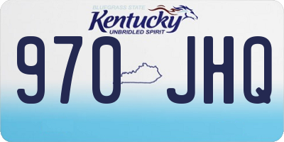 KY license plate 970JHQ