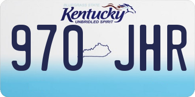 KY license plate 970JHR
