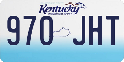 KY license plate 970JHT