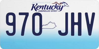 KY license plate 970JHV